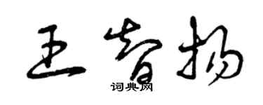 曾庆福王智扬草书个性签名怎么写