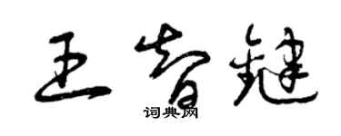 曾庆福王智键草书个性签名怎么写