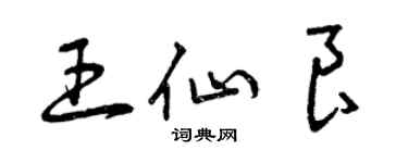 曾庆福王仙良草书个性签名怎么写