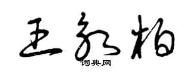 曾庆福王永柏草书个性签名怎么写