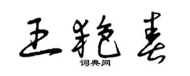 曾庆福王艳春草书个性签名怎么写
