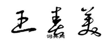 曾庆福王春美草书个性签名怎么写