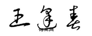 曾庆福王逢春草书个性签名怎么写