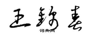 曾庆福王锦春草书个性签名怎么写