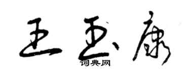曾庆福王玉康草书个性签名怎么写