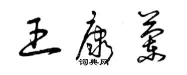 曾庆福王康兰草书个性签名怎么写