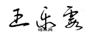 曾庆福王乐霞草书个性签名怎么写