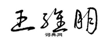 曾庆福王维朋草书个性签名怎么写
