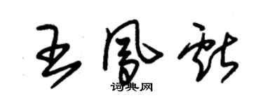 朱锡荣王凤献草书个性签名怎么写