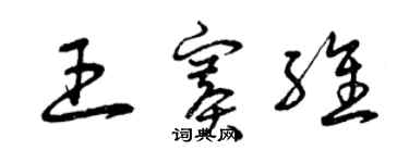 曾庆福王赛维草书个性签名怎么写