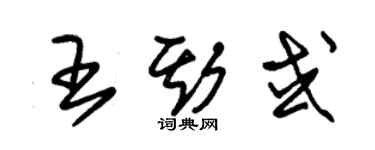 朱锡荣王斯或草书个性签名怎么写