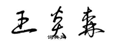 曾庆福王炎森草书个性签名怎么写