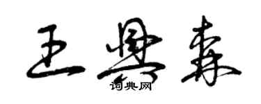 曾庆福王兴森草书个性签名怎么写