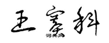 曾庆福王赛科草书个性签名怎么写