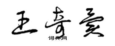 曾庆福王奇异草书个性签名怎么写