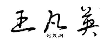 曾庆福王凡英草书个性签名怎么写