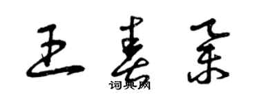 曾庆福王春举草书个性签名怎么写