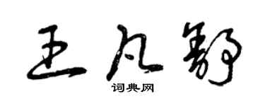 曾庆福王凡舒草书个性签名怎么写