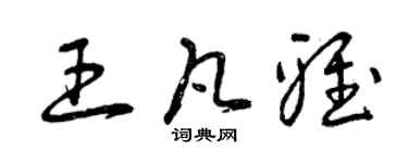 曾庆福王凡雅草书个性签名怎么写