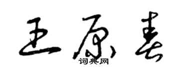 曾庆福王原春草书个性签名怎么写