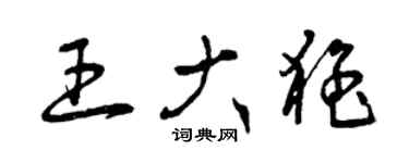 曾庆福王大猛草书个性签名怎么写
