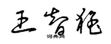 曾庆福王智猛草书个性签名怎么写