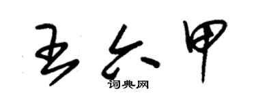 朱锡荣王六甲草书个性签名怎么写