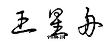 曾庆福王星舟草书个性签名怎么写