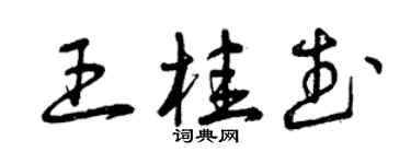 曾庆福王桂武草书个性签名怎么写