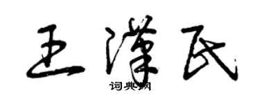 曾庆福王汉民草书个性签名怎么写