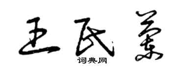 曾庆福王民兰草书个性签名怎么写