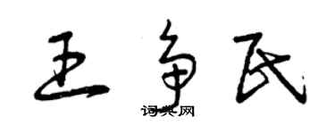 曾庆福王争民草书个性签名怎么写