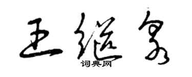 曾庆福王继泉草书个性签名怎么写