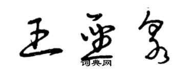 曾庆福王圣泉草书个性签名怎么写