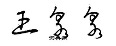 曾庆福王泉泉草书个性签名怎么写