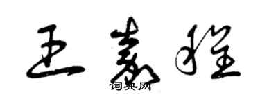 曾庆福王嘉程草书个性签名怎么写