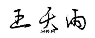 曾庆福王夭雨草书个性签名怎么写