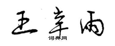 曾庆福王辛雨草书个性签名怎么写