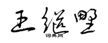 曾庆福王继野草书个性签名怎么写