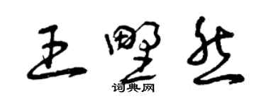 曾庆福王野然草书个性签名怎么写