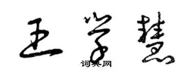 曾庆福王学慧草书个性签名怎么写