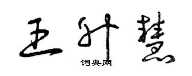 曾庆福王升慧草书个性签名怎么写
