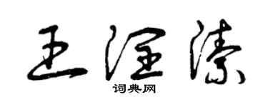曾庆福王润洁草书个性签名怎么写