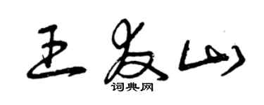 曾庆福王友山草书个性签名怎么写