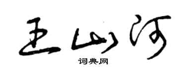 曾庆福王山河草书个性签名怎么写