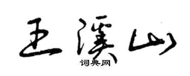 曾庆福王溪山草书个性签名怎么写