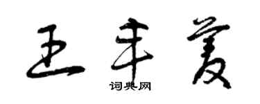 曾庆福王丰菱草书个性签名怎么写