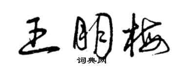 曾庆福王朋梅草书个性签名怎么写