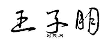 曾庆福王子朋草书个性签名怎么写