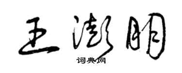 曾庆福王澎朋草书个性签名怎么写